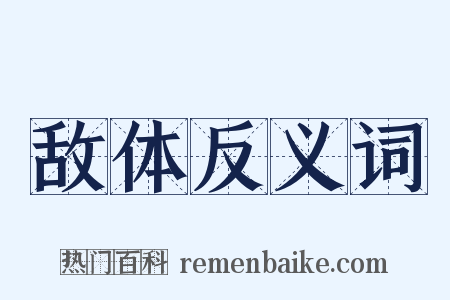 敌体反义词是什么意思的图片